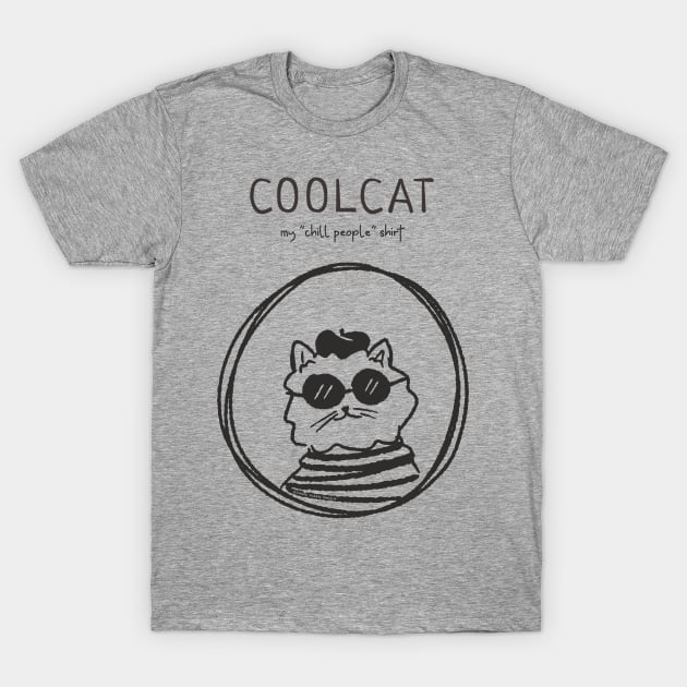 Funny COOLCAT Cat Lovers Positive Message Design T-Shirt by Dibble Dabble Designs